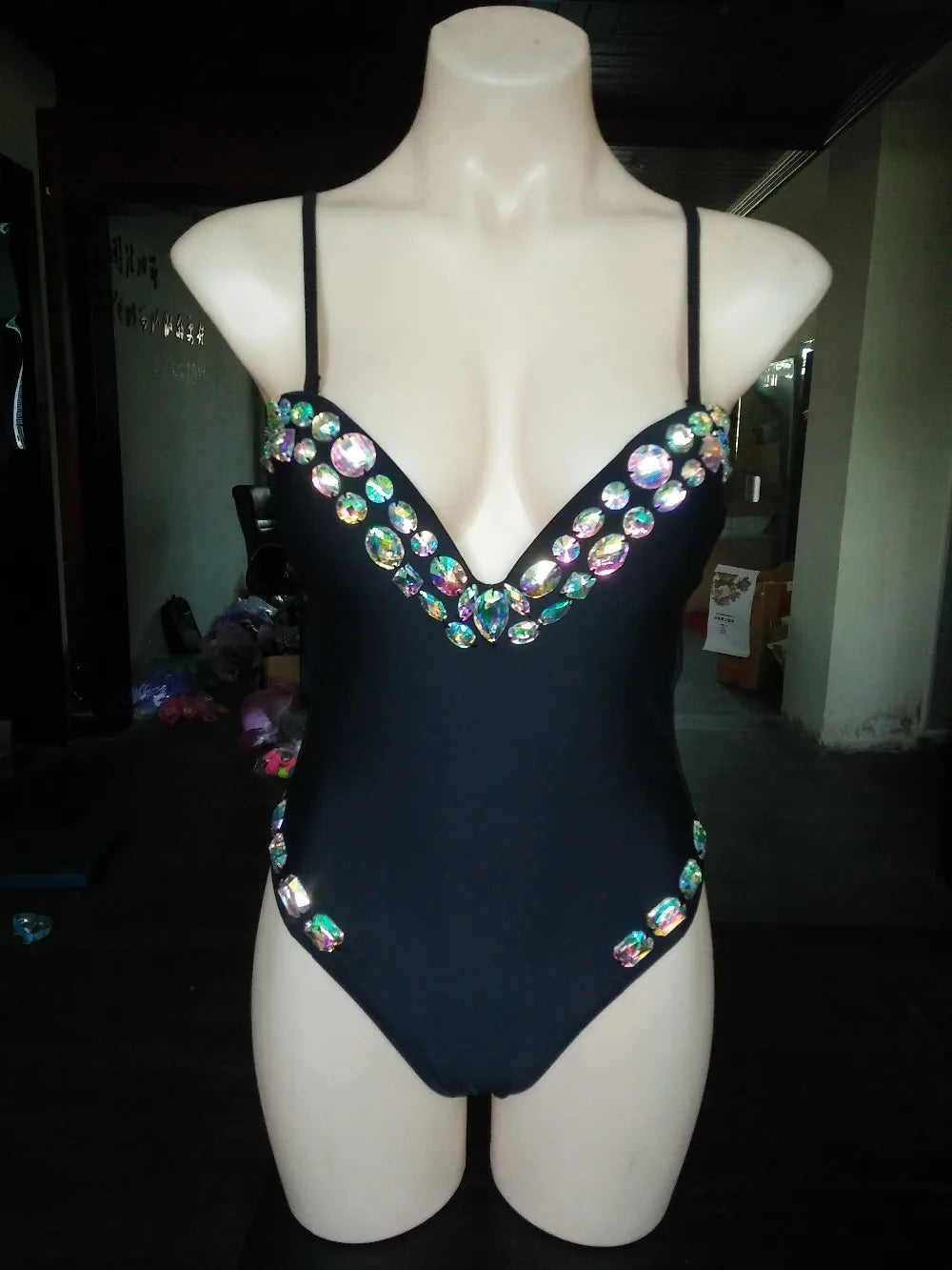 Luxe Vacation Crystal Rhinestone Swimsuit Sunset and Swim   