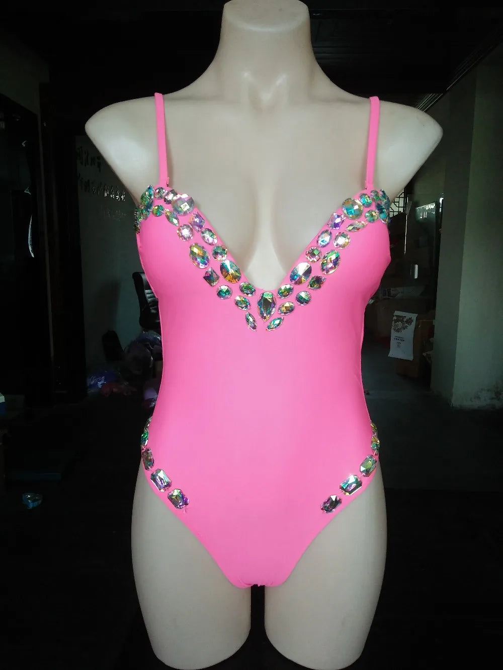 Luxe Vacation Crystal Rhinestone Swimsuit Sunset and Swim   