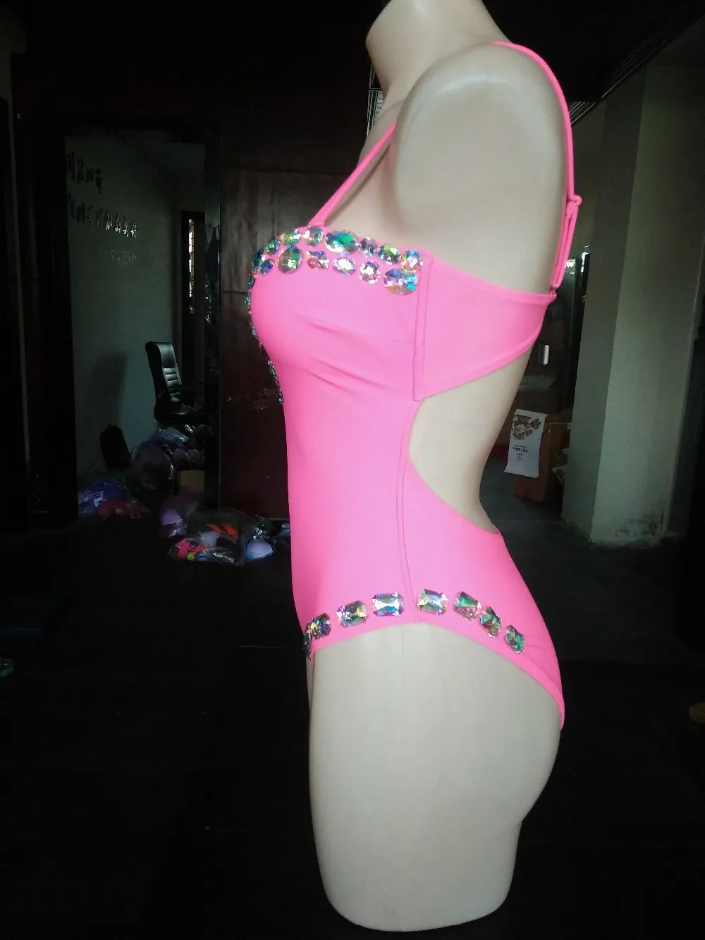 Luxe Vacation Crystal Rhinestone Swimsuit Sunset and Swim   