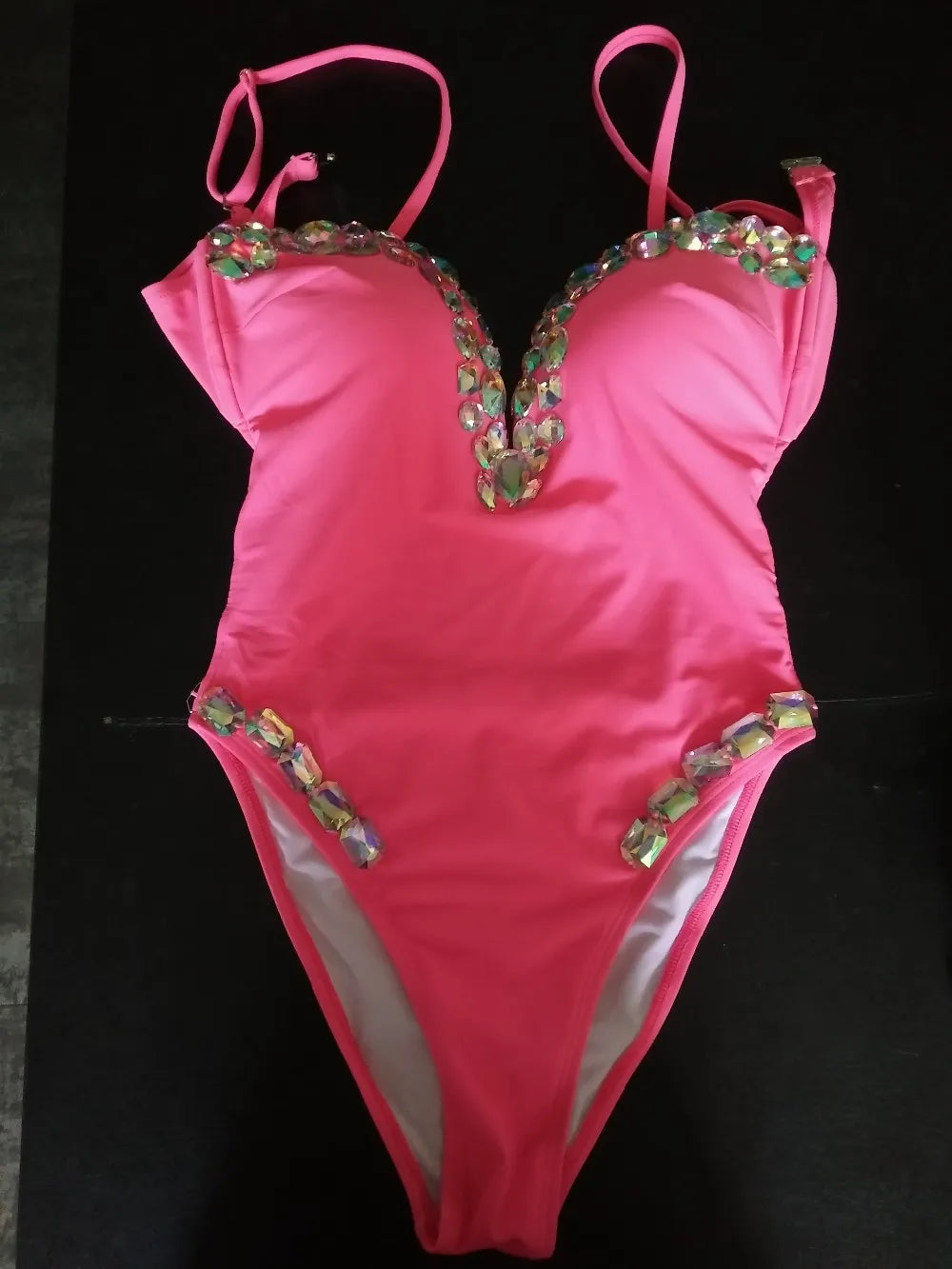 Luxe Vacation Crystal Rhinestone Swimsuit Sunset and Swim   