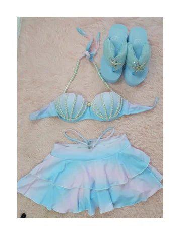 Mermaid Fantasy Deluxe Pearl Mermaid Bikini Set  Sunset and Swim 1 XL 