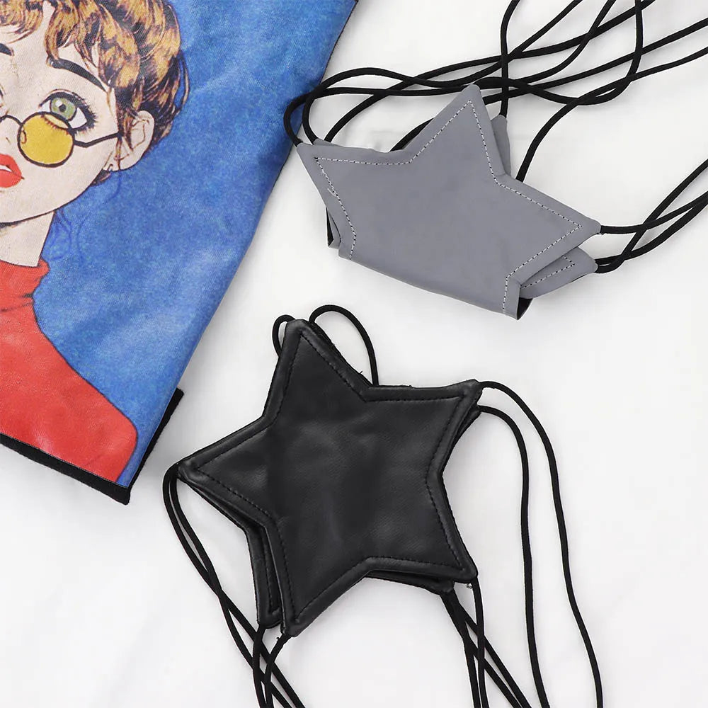 Leather Star Strappy Star Shape Bra Bustier Crop Top Sunset and Swim   