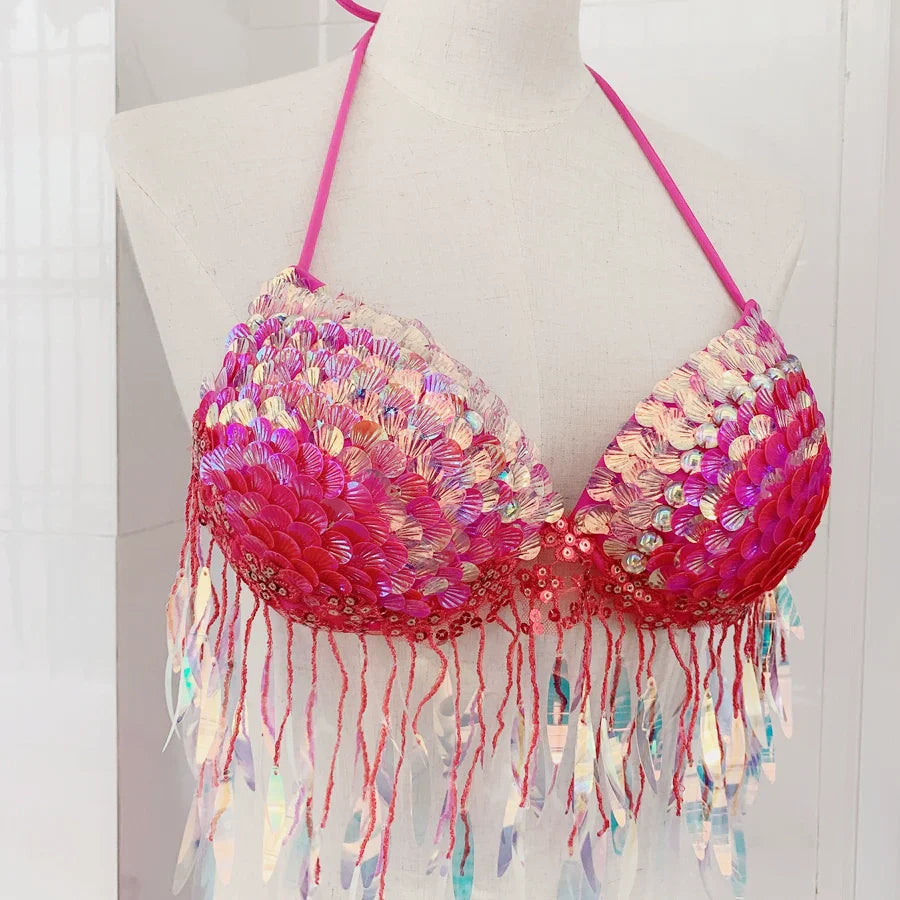 Sea Siren Pearl Sparkle Mermaid Bikini  Sunset and Swim   