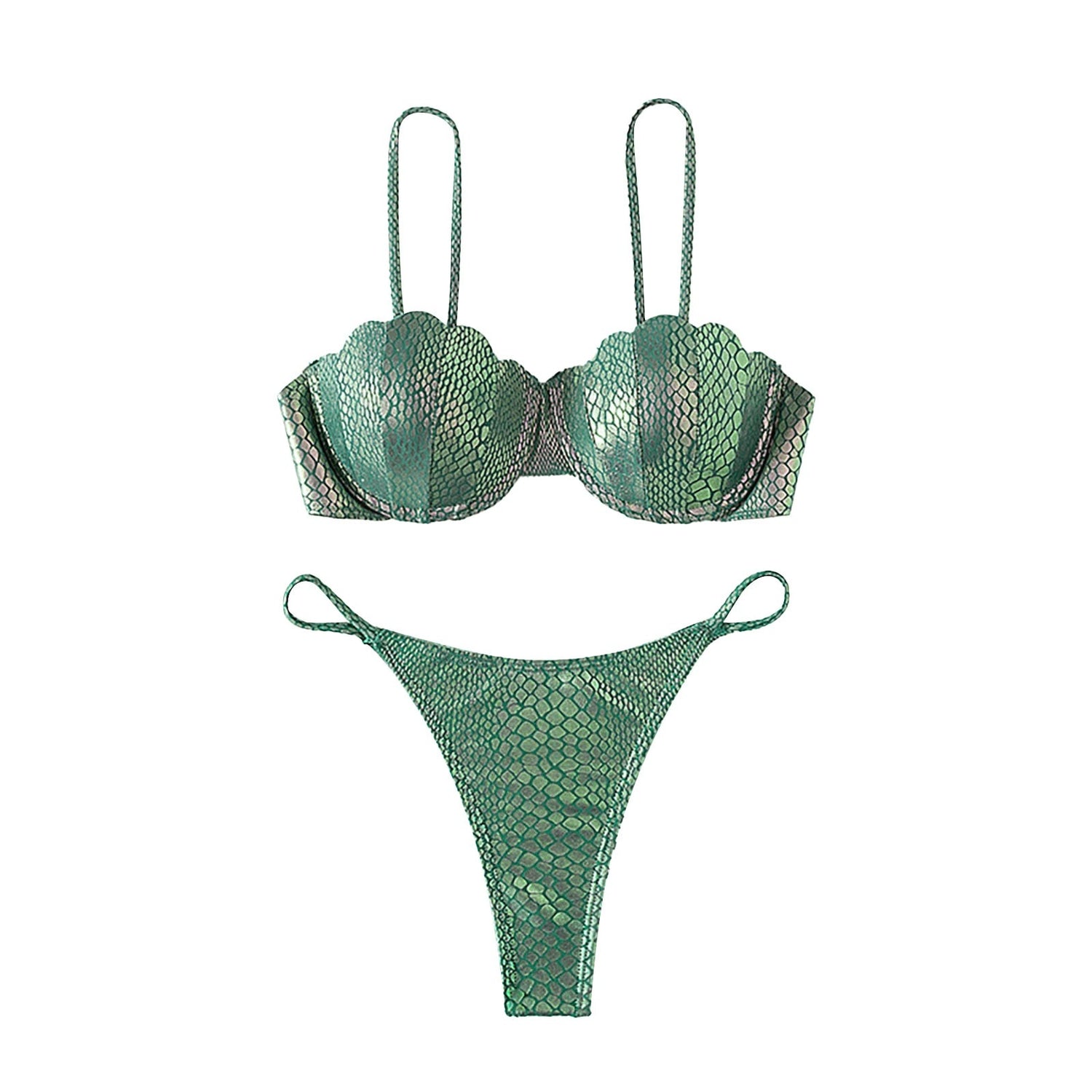 Ocean Queen Shimmer Mermaid Bikini  Sunset and Swim   