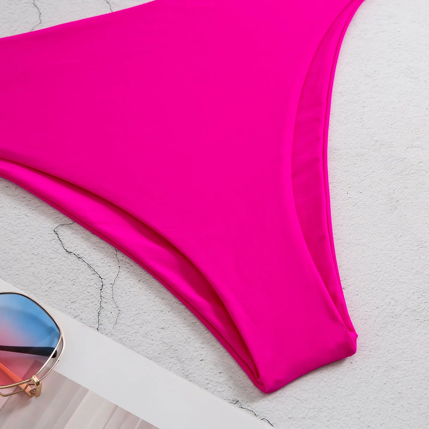 Amy Solid High Waist Bikini  Sunset and Swim   