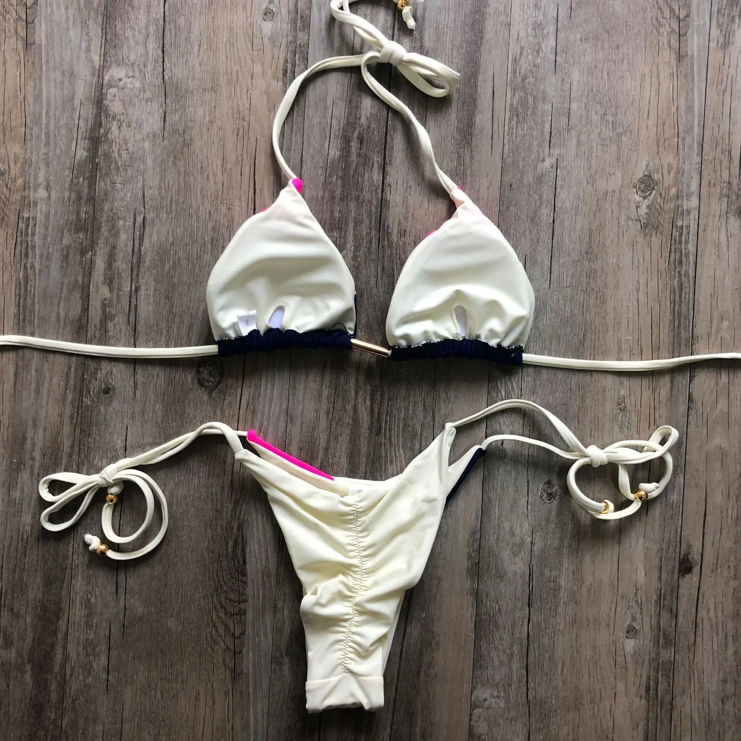 Coastal Colorblock Brazilian Bikini Set Sunset and Swim   