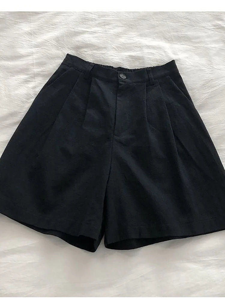 Hamptons Linen Shorts Sunset and Swim Black 2XL