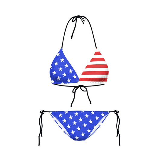 Star-Spangled Statement USA Bikini  Sunset and Swim Red/White/Blue M 
