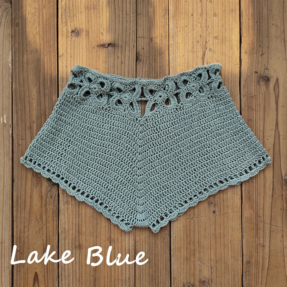 Moonlit Breeze Boho Crochet Shorts Sunset and Swim   