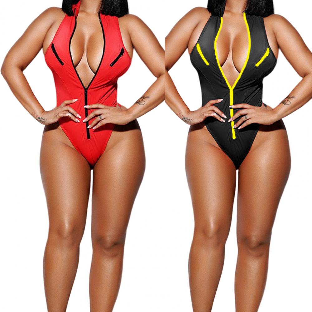 Head Turner Swimwear High Neck Zipper Swimsuit Sunset and Swim   