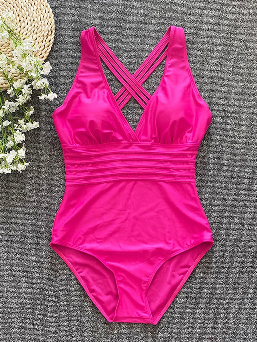 Serenity Shores One Piece Swimsuit Sunset and Swim Pink S