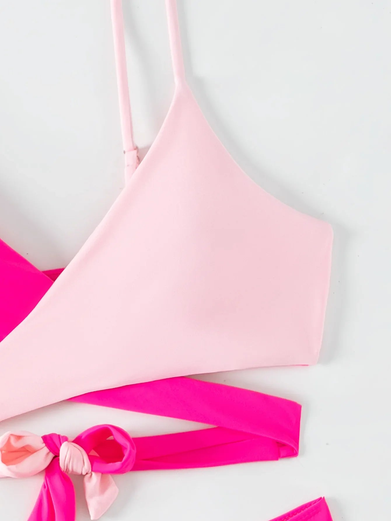 Pink Criss Cross Cut Out Bikini Sunset and Swim   