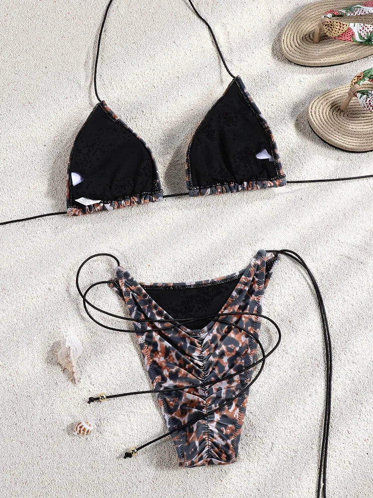 Wave Maker Triangle Bikini Sunset and Swim   