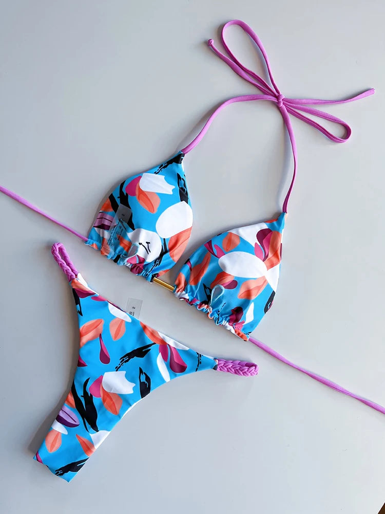 Tropical Dream String Bikini Sunset and Swim   