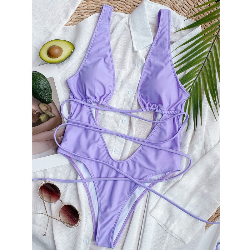 Hailey Strappy Waist Cut Out Swimsuit Sunset and Swim   