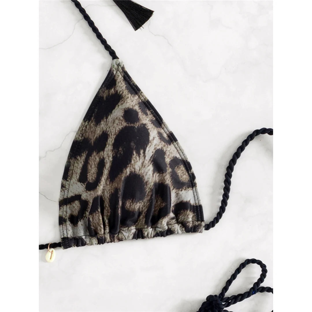 Safari Dreams Leopard Bikini Sunset and Swim