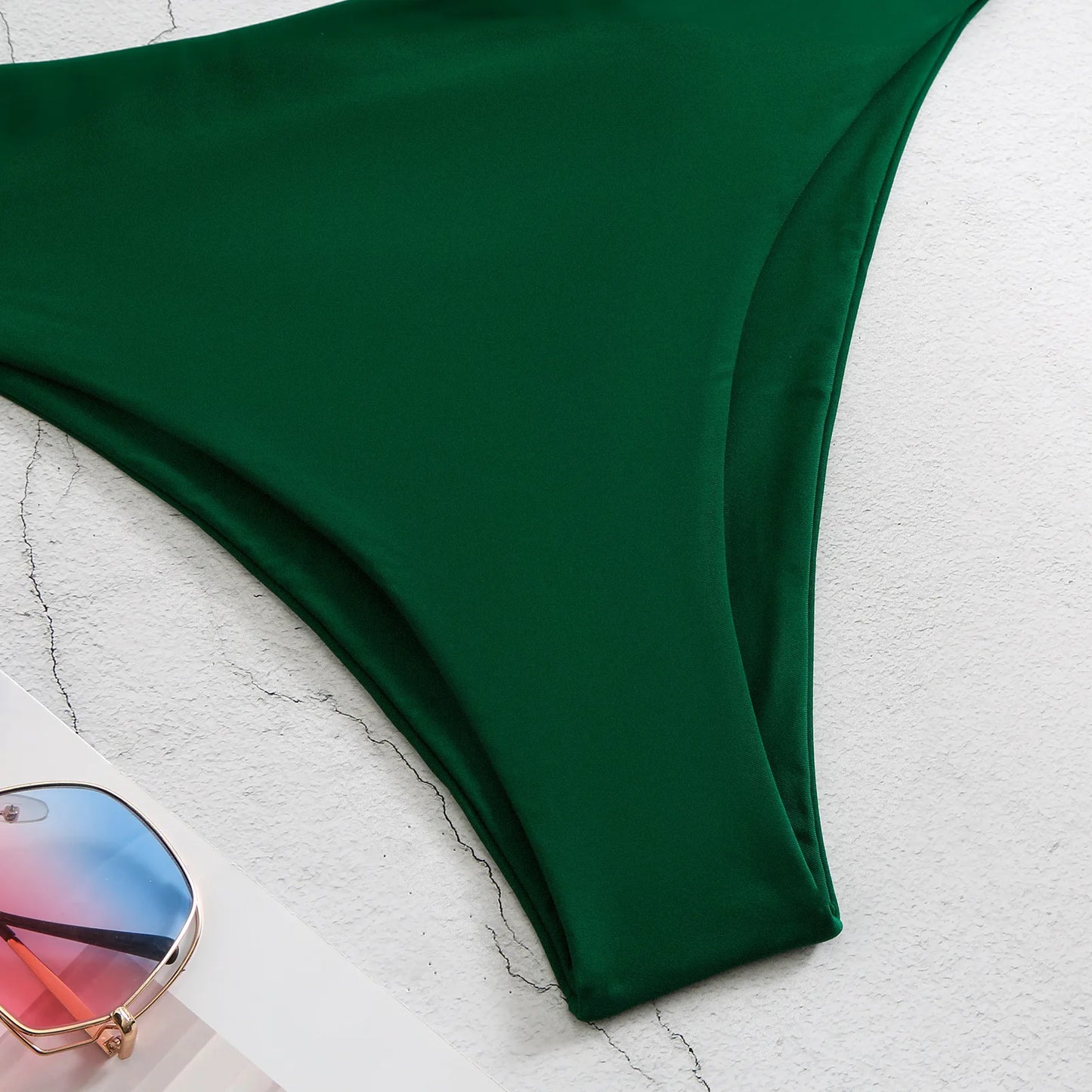 Amy Solid High Waist Bikini  Sunset and Swim   