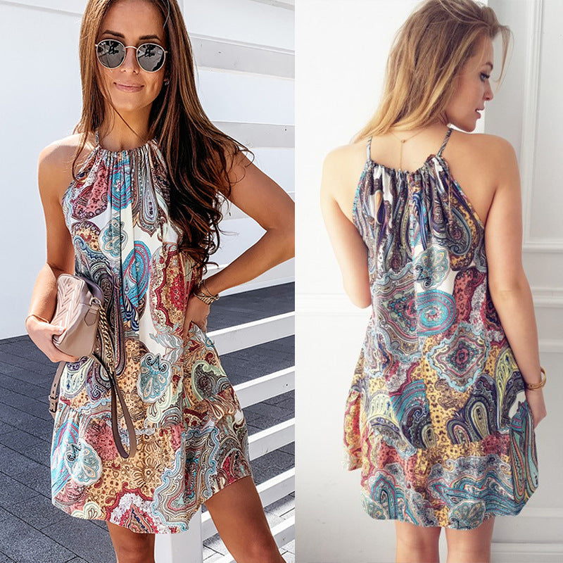 Breezy Summer Nights Casual A-Line Dress  Sunset and Swim   