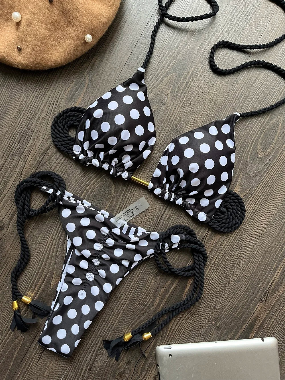 Wave Babe Triangle Scrunch Butt Brazilian Bikini Sunset and Swim   