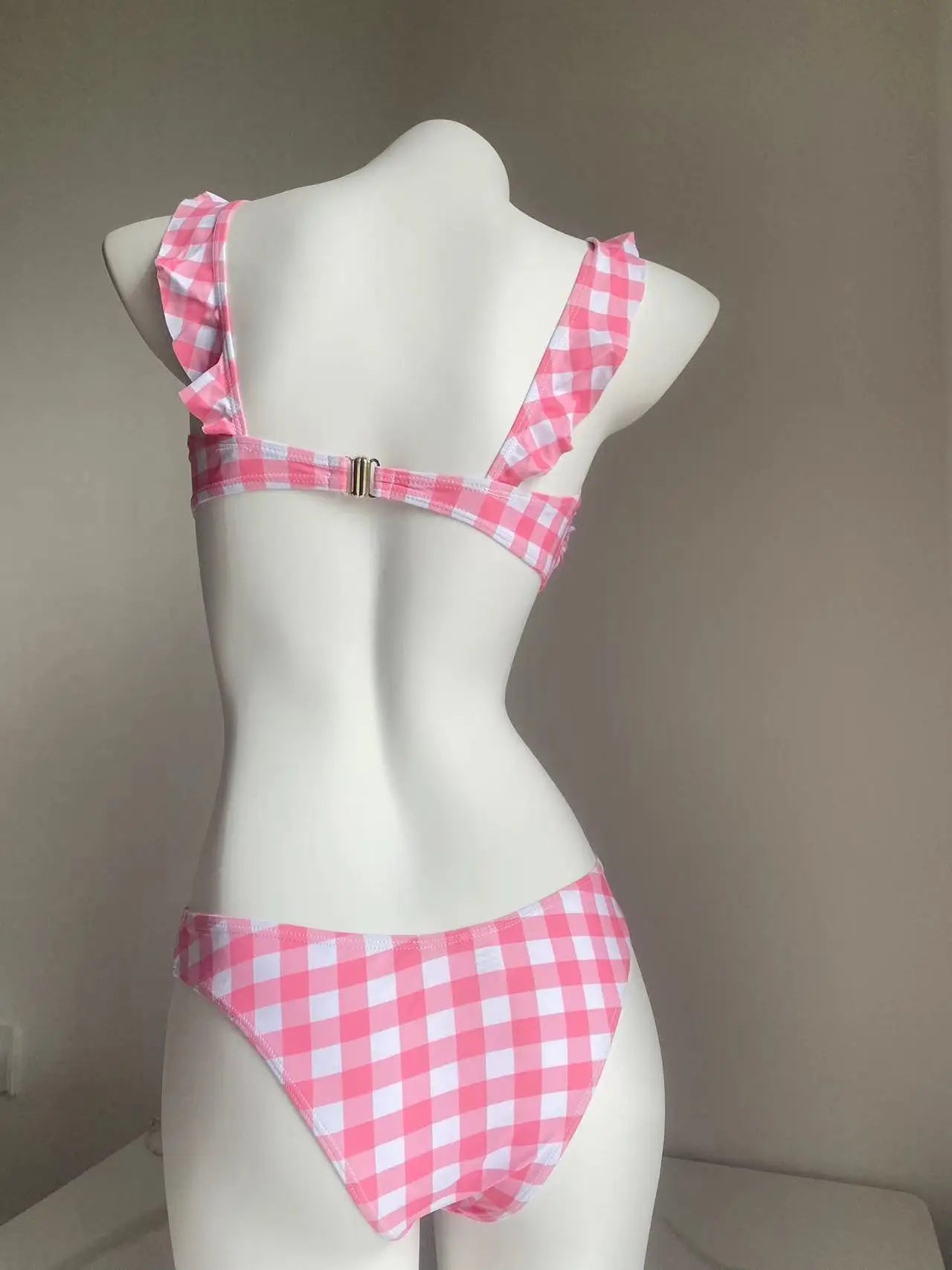 Summer Charm Plaid Bow Bikini Sunset and Swim