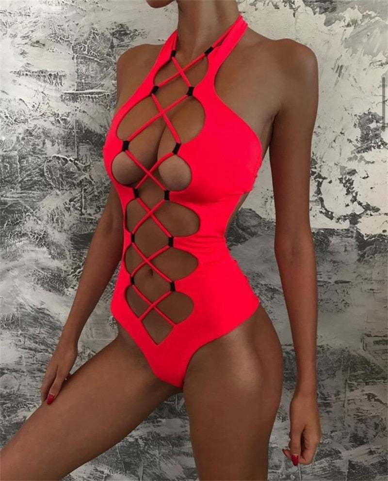 Summer Siren Extreme Cut Out Hollow Out Monokini Swimsuit  Sunset and Swim   