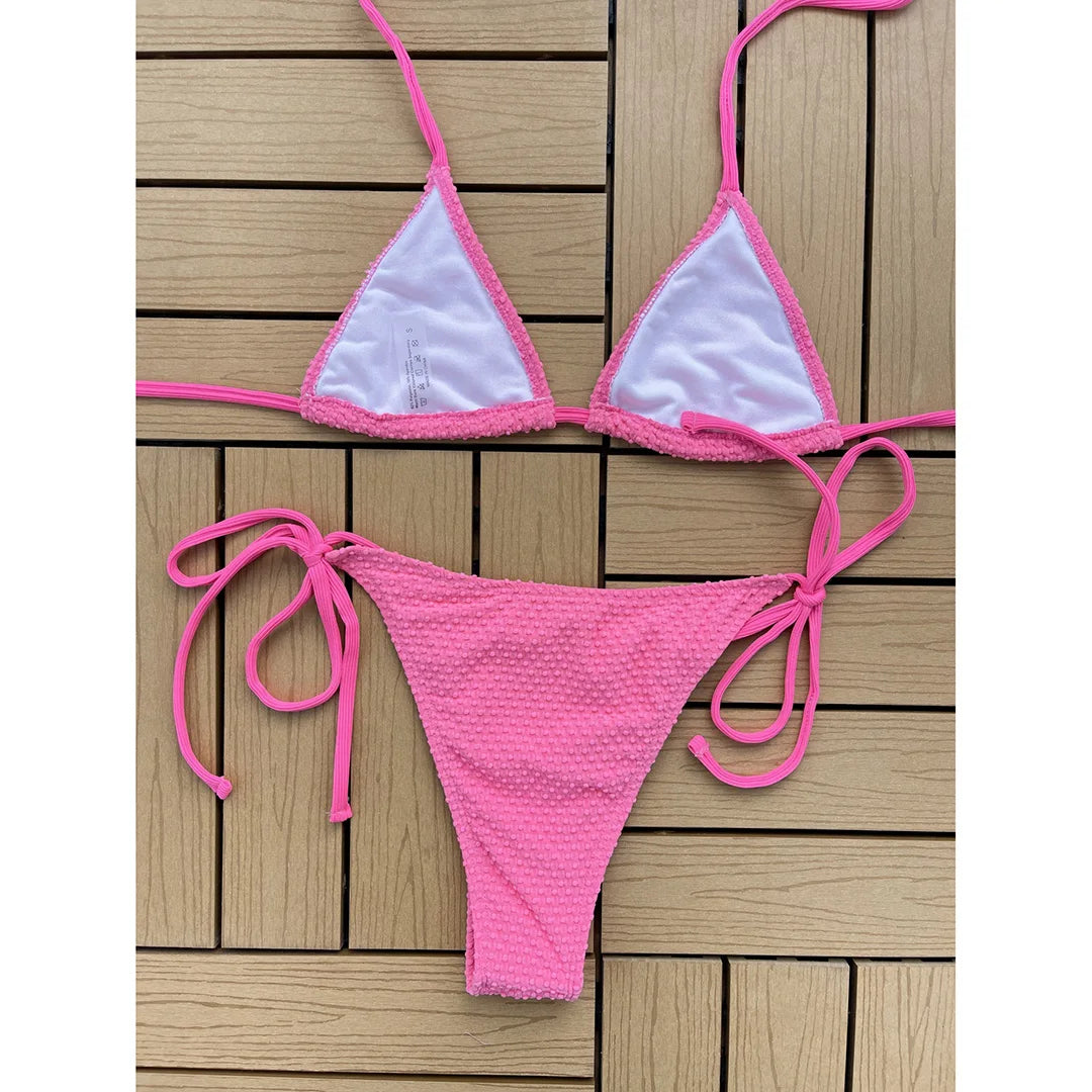 Sunset and Swim Halter High Leg Cut Mini Bikini Sunset and Swim   