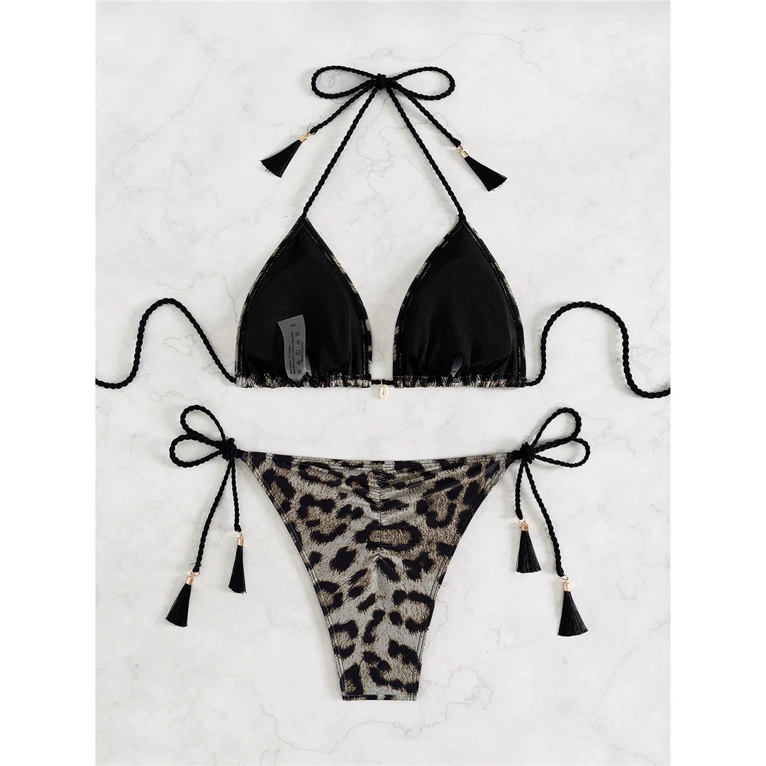 Safari Dreams Leopard Bikini Sunset and Swim