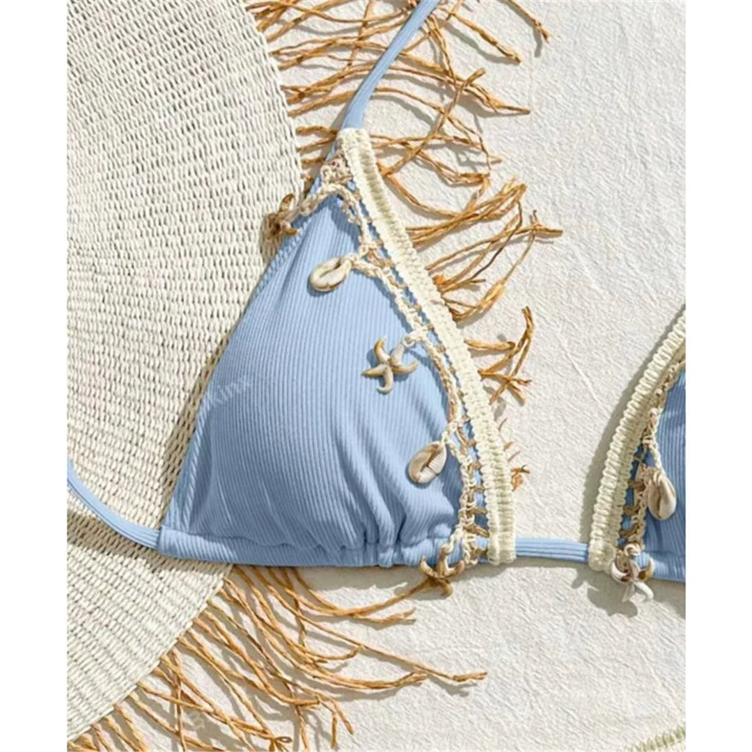 Seashell Love Halter Bikini Sunset and Swim   