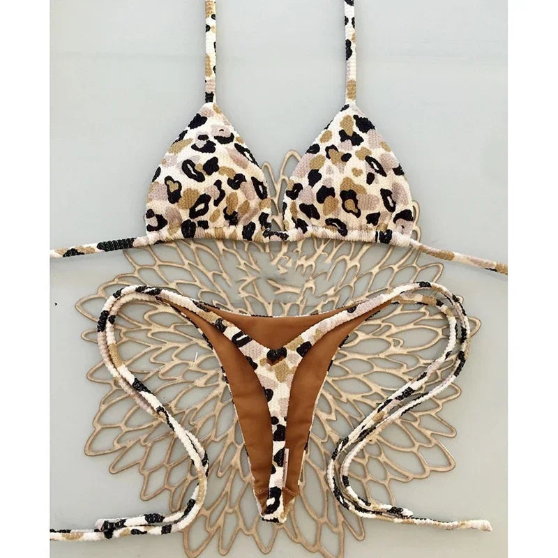 Tropical Dream String Bikini Sunset and Swim Leopard S 