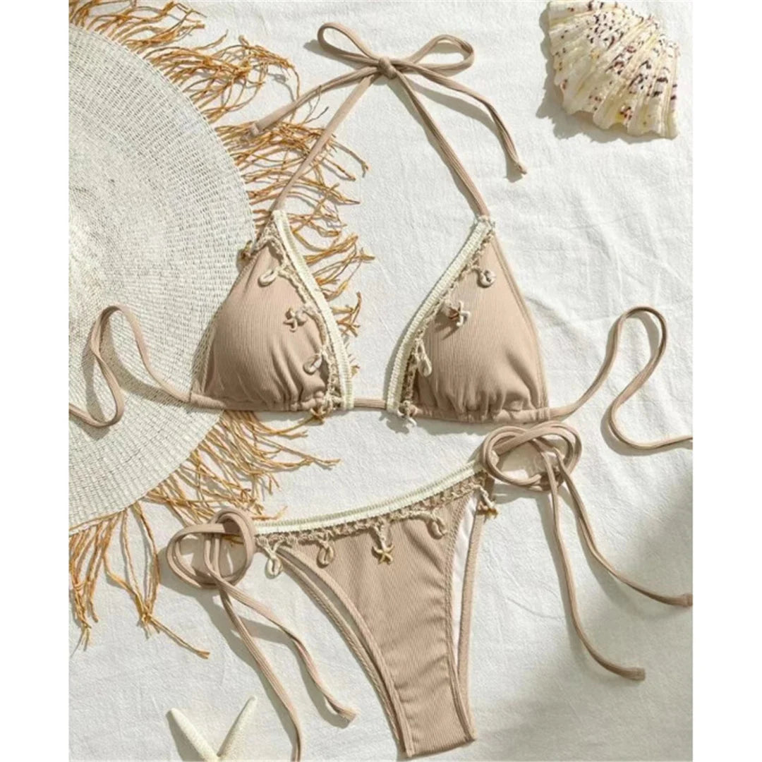 Seashell Love Halter Bikini Sunset and Swim   