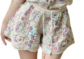 Bohemian Seaside Crochet Shorts Sunset and Swim   