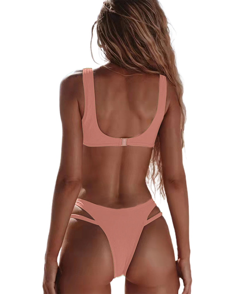 Endless Summer Cut Out Underboob Bikini Sunset and Swim   