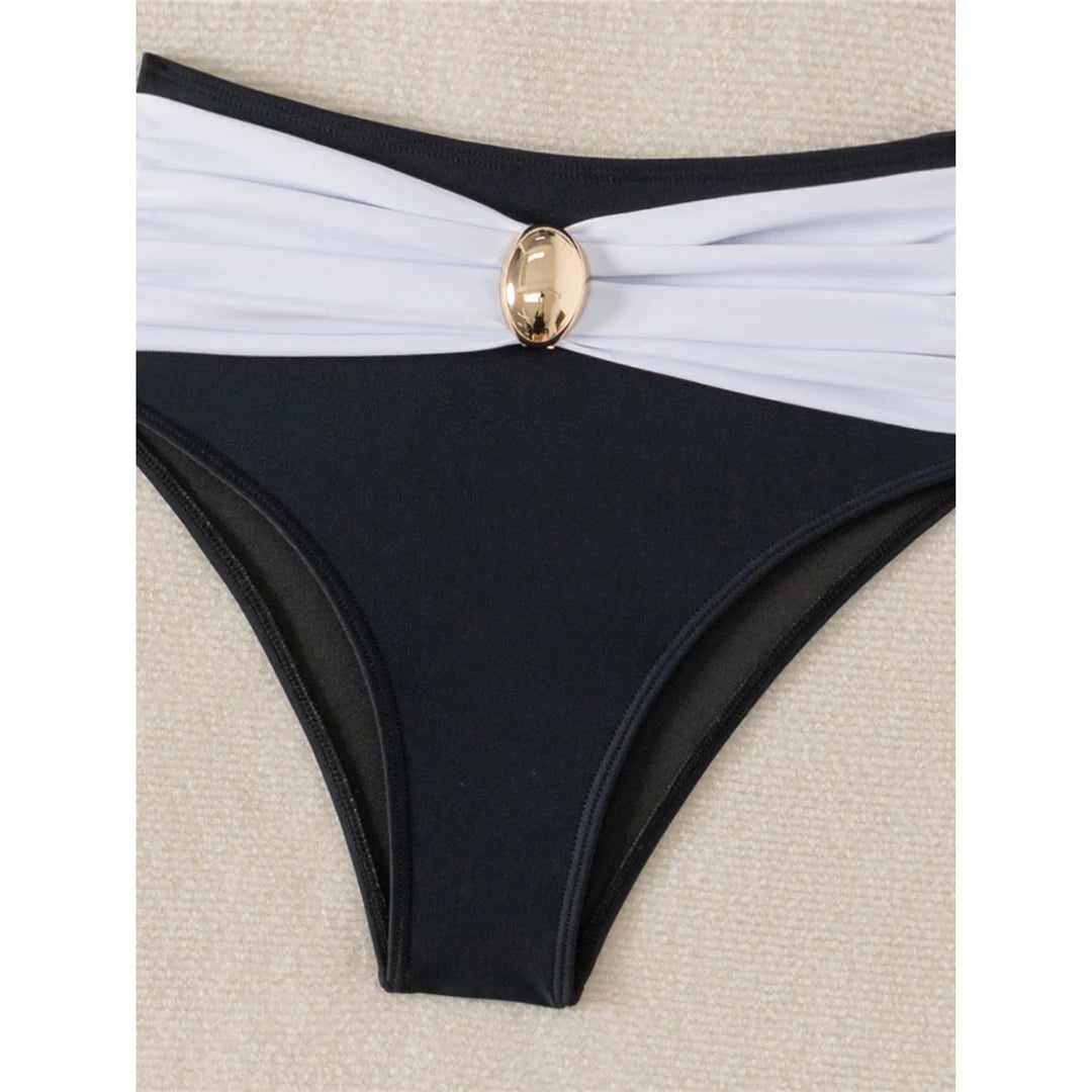 Mariella High Waist Black And White Bikini Sunset and Swim