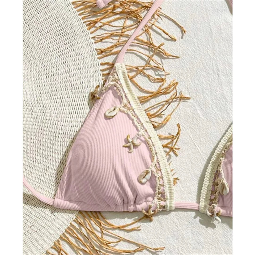 Seashell Love Halter Bikini Sunset and Swim   