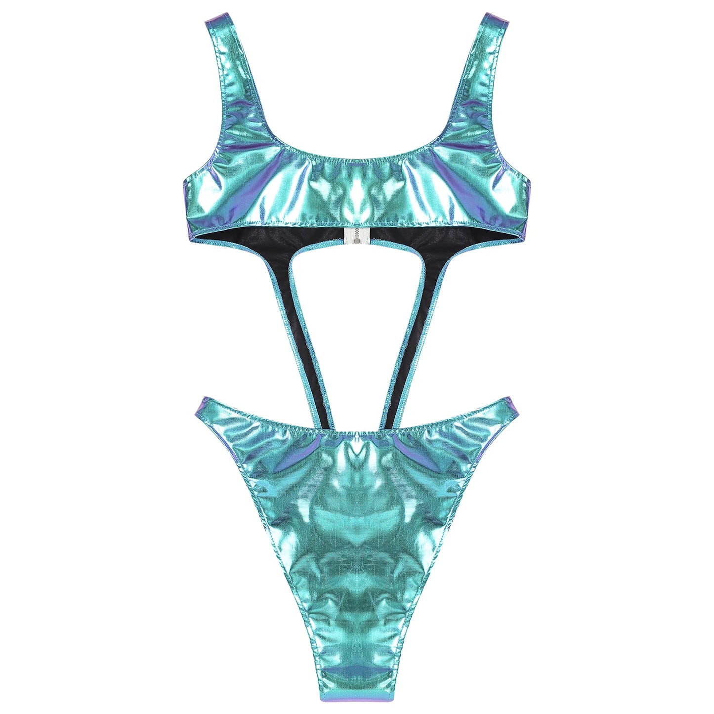 Celestial Goddess Harness Metallic Cut Out Swimsuit Monokini Sunset and Swim   