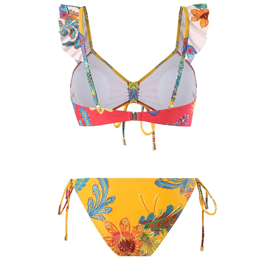 Tropical Oasis Full Coverage One-Piece Swimsuit Sunset and Swim   