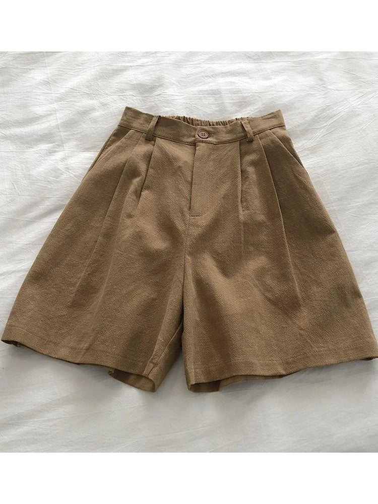 Hamptons Linen Shorts Sunset and Swim Khaki M