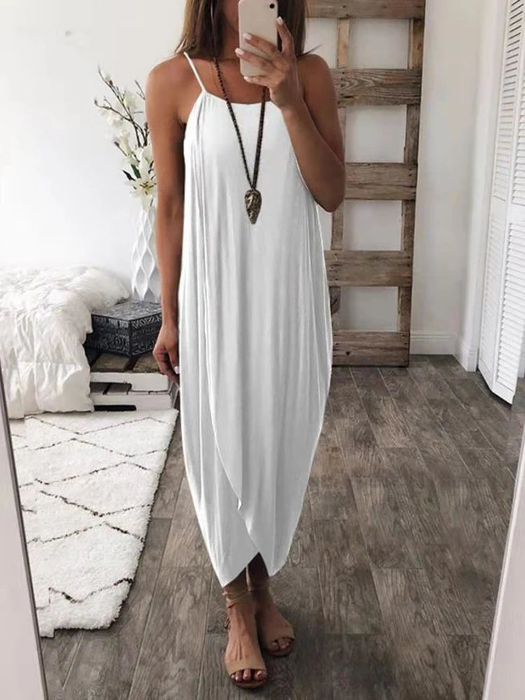 Effortless Flow Slit Maxi Dress Sunset and Swim