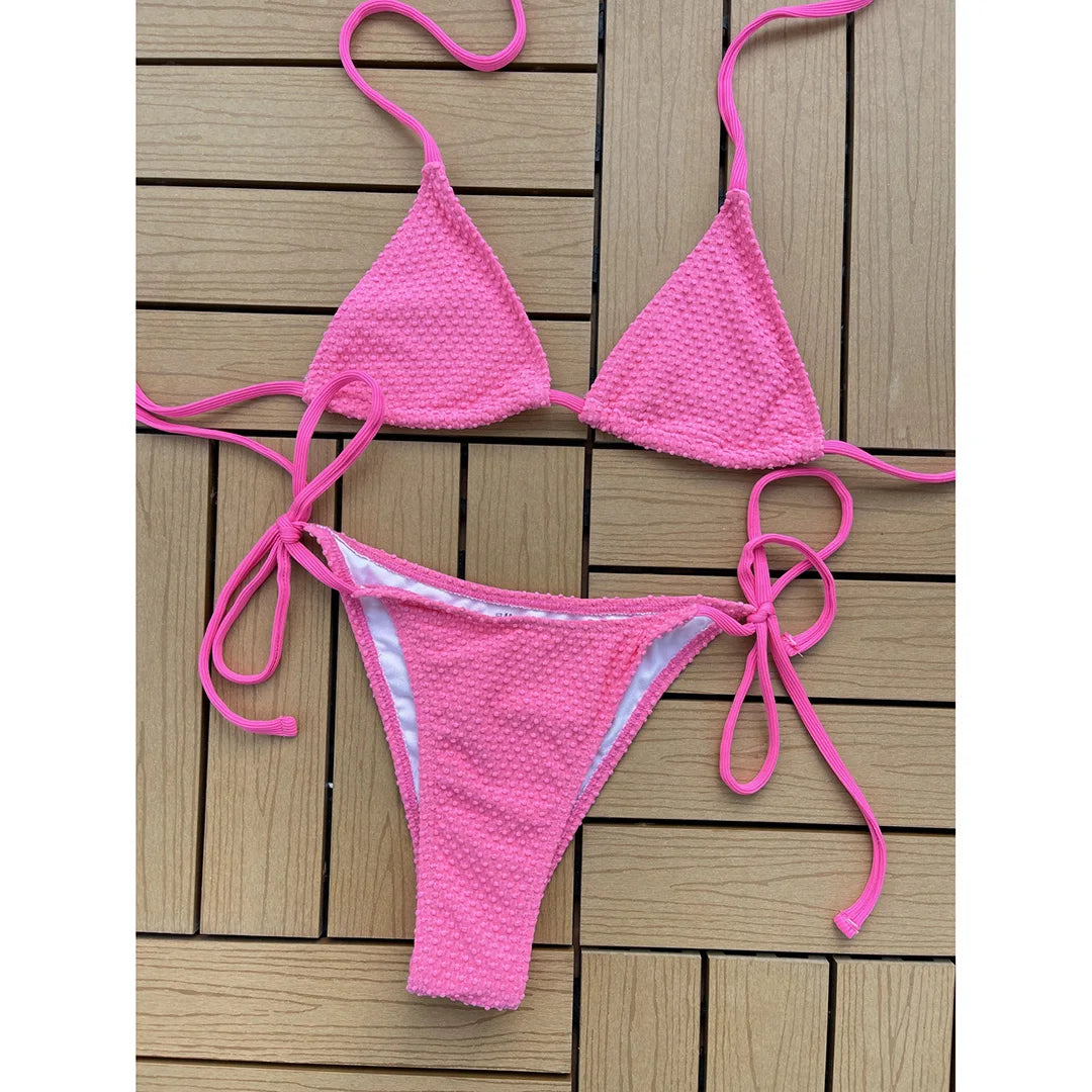 Sunset and Swim Halter High Leg Cut Mini Bikini Sunset and Swim   