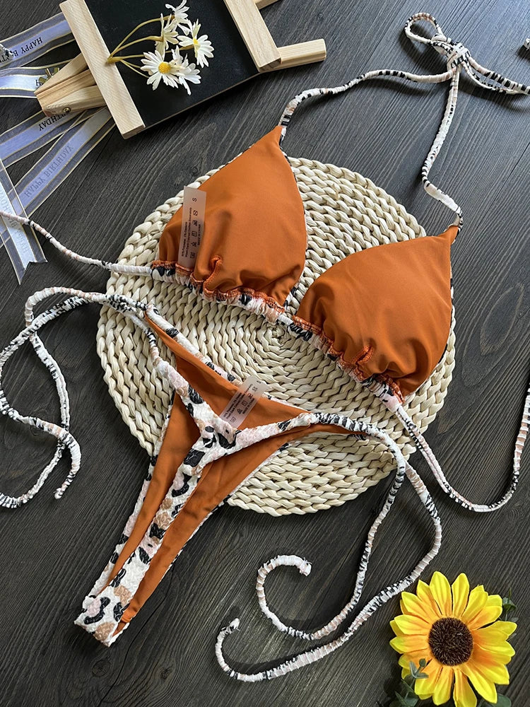 Tropical Dream String Bikini Sunset and Swim   