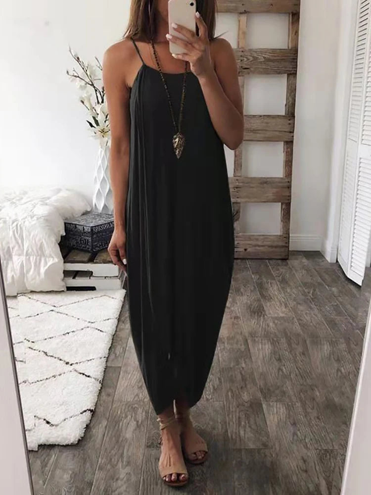 Effortless Flow Slit Maxi Dress Sunset and Swim