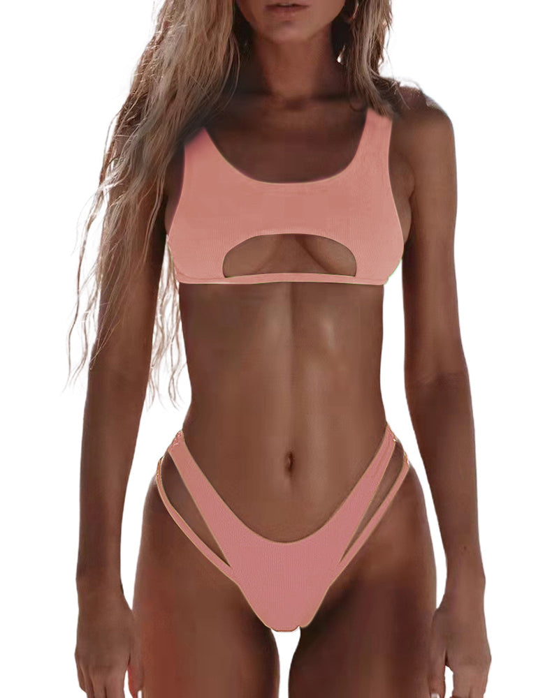 Endless Summer Cut Out Underboob Bikini Sunset and Swim   