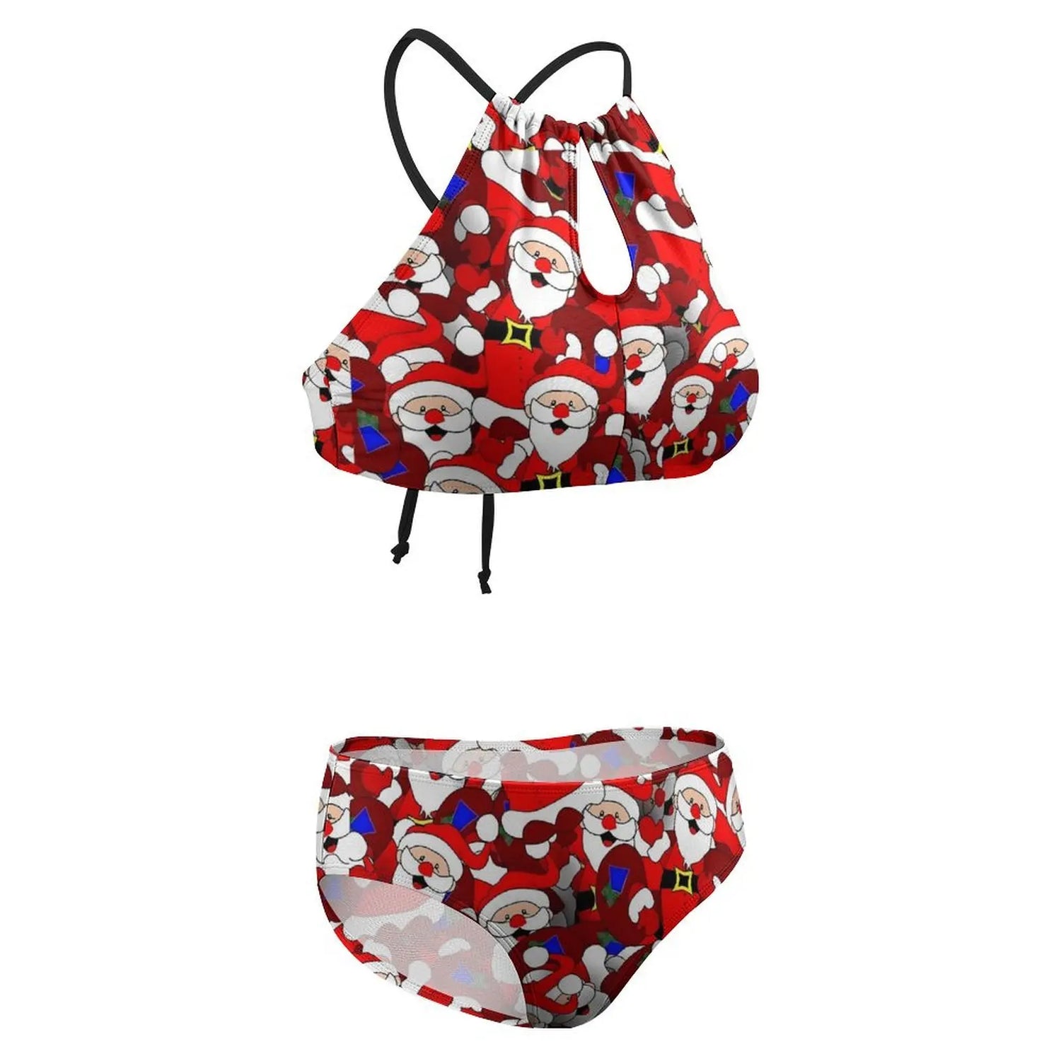 Sexy Christmas Bikinis Set Santa Claus Stylish Bikini Swimsuit Push Up Strap Swimwear Custom Swimsuits Sunset and Swim   