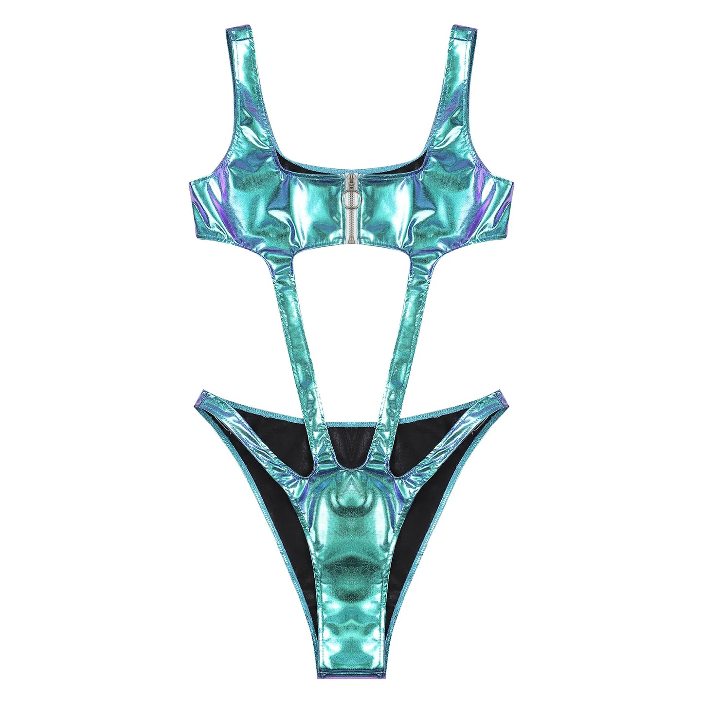 Celestial Goddess Harness Metallic Cut Out Swimsuit Monokini Sunset and Swim   