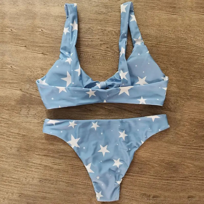 Star Spangled Bow Bikini Sunset and Swim   