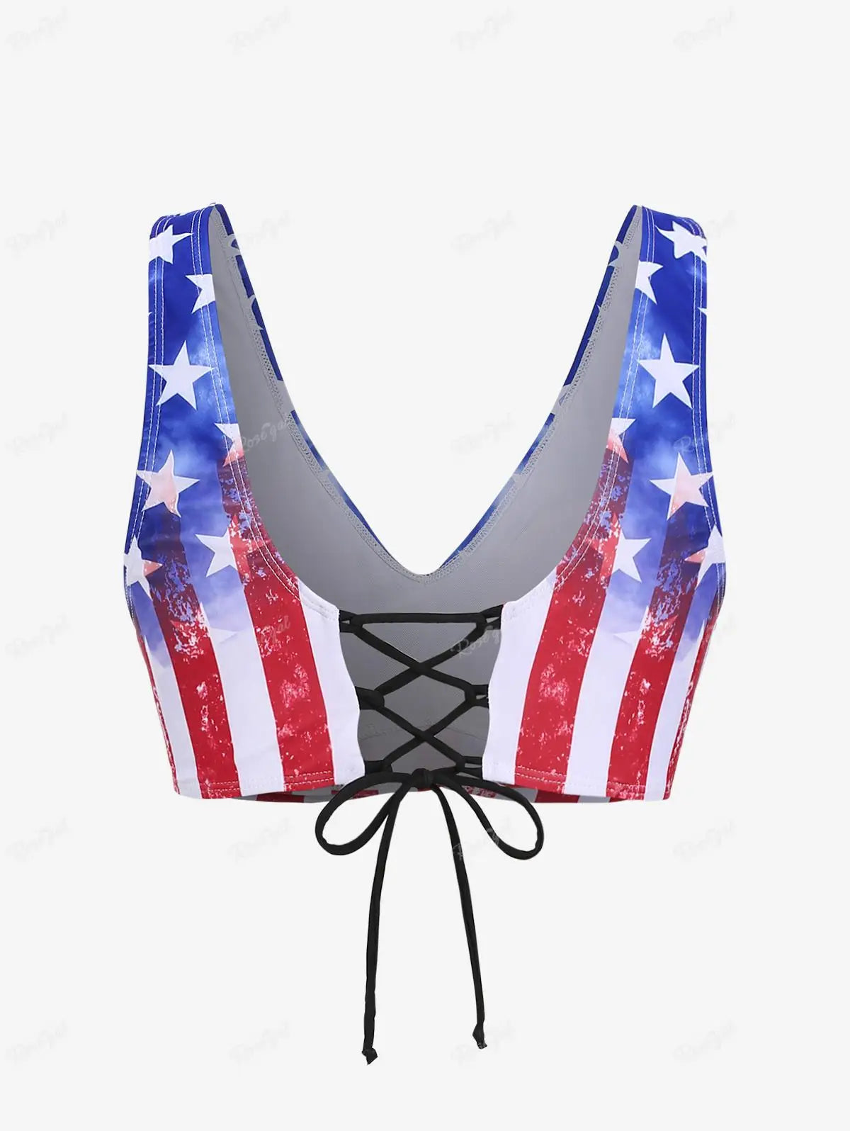 Curvy Confidence American Flag Plus Size Swim Skirt Bikini Set Sunset and Swim   