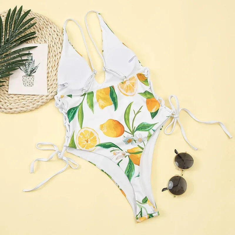 Riviera Lemon Dream One Piece Swimsuit  Sunset and Swim   
