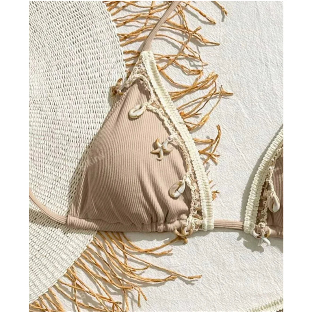 Seashell Love Halter Bikini Sunset and Swim   