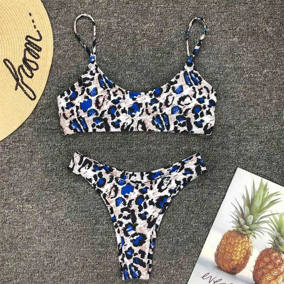 Leopard Allure Solid Bikini Set Sunset and Swim   