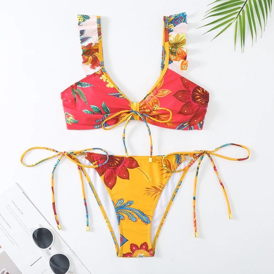 Tropical Oasis Full Coverage One-Piece Swimsuit Sunset and Swim   